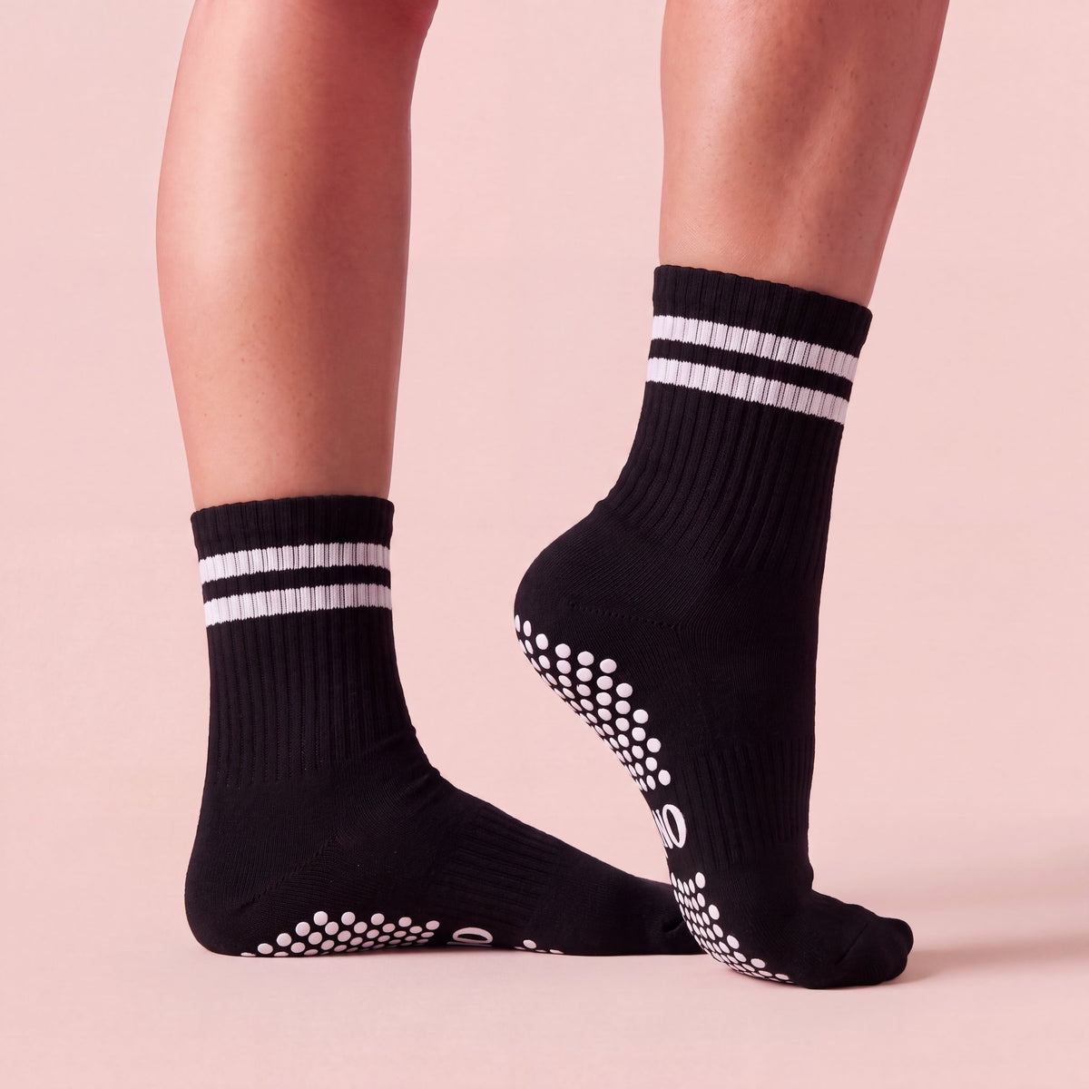 Stripes - Black grip socks