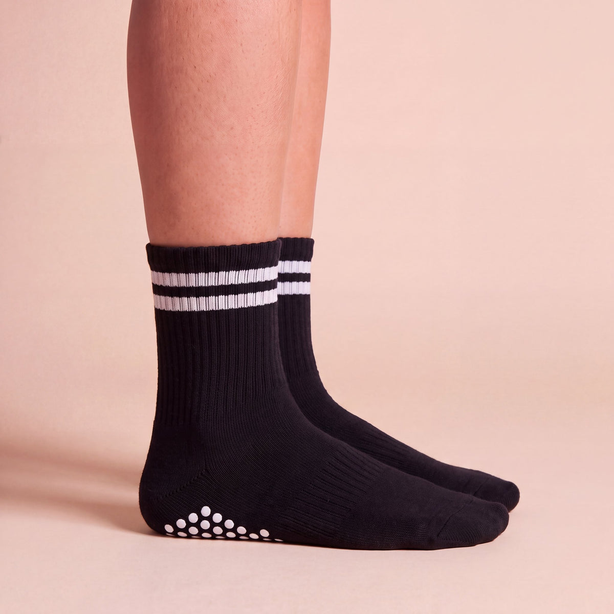 Stripes - Black grip socks